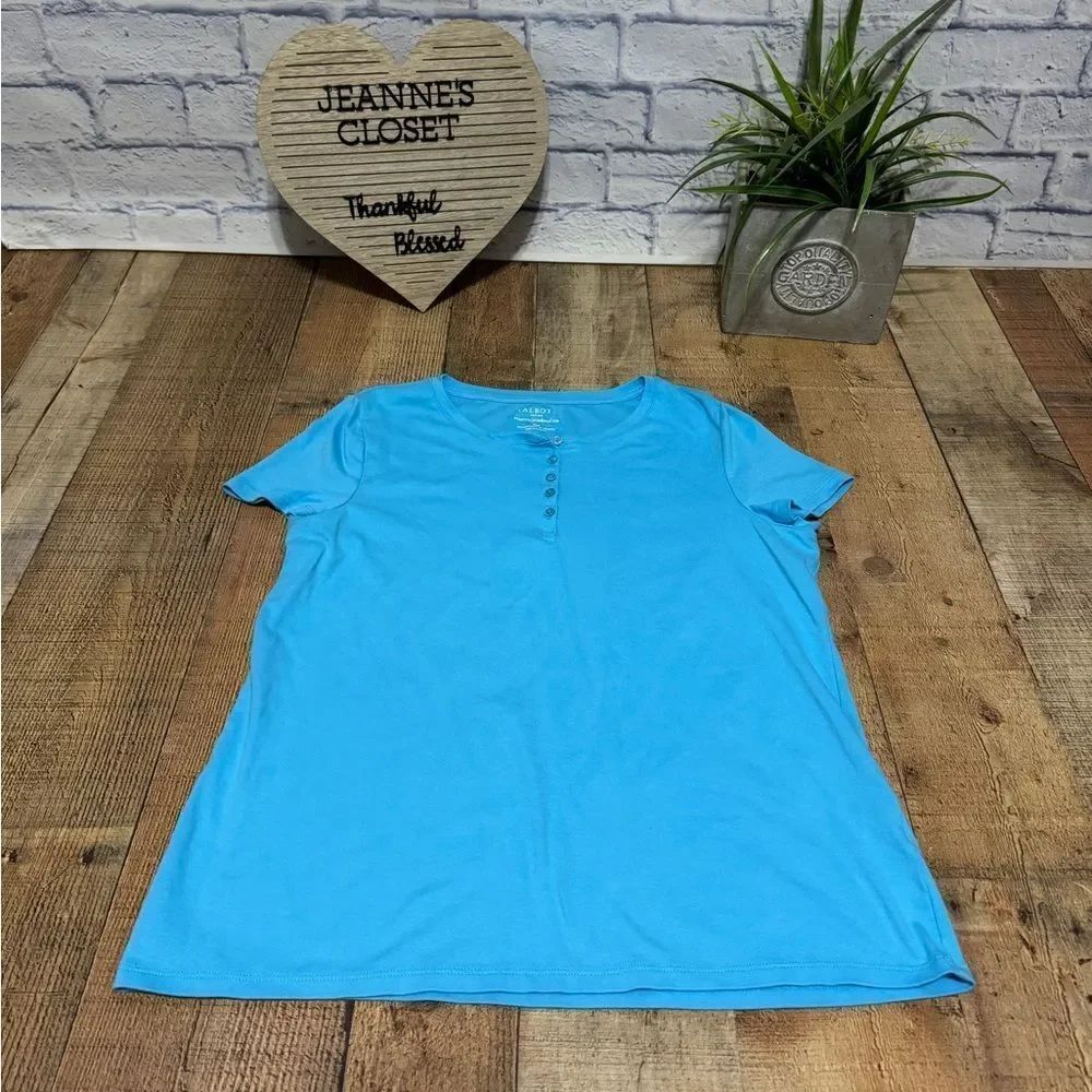 💜 Talbots blue stretch weekend tee - Picture 8 of 8
